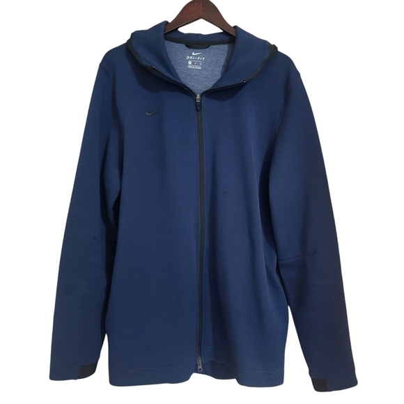 Nike Dry Showtime Fleece Blue Full-Zip Hoodie - XL - Picture 4 of 10